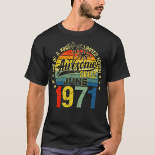 Vintag 51 Jahre alt Juni 1971 Dekorationen 51. T-Shirt