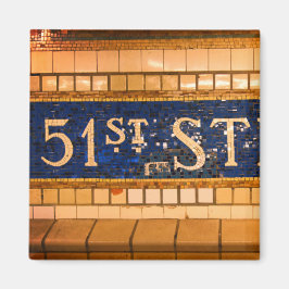 Vintag 51st Street, Manhattan, New York City Magnet
