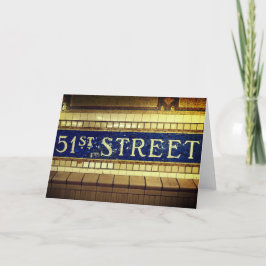 Vintag 51st Street, Manhattan, NYC Dankeskarte
