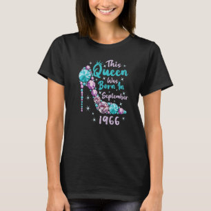 Vintag 56. Geburtstag Diese Königin war im Septemb T-Shirt