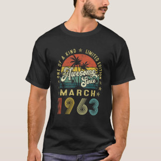 Vintag 59 Jahre alter März 1963 Dekorationen 59. B T-Shirt