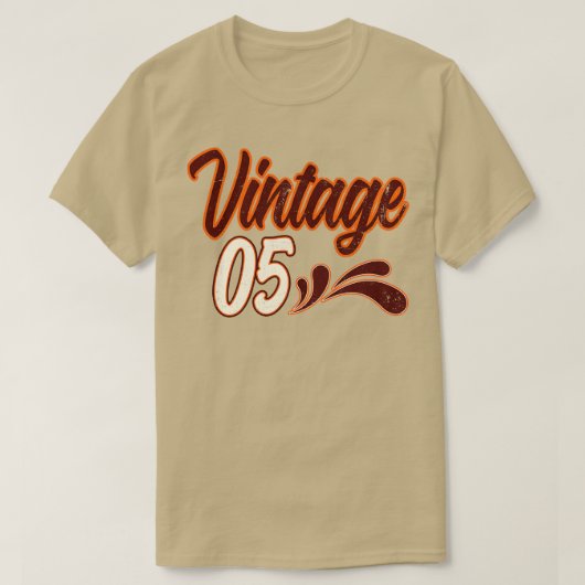 Vintag 5 Jahre alt Geburtstag T-Shirt (Design vorne)