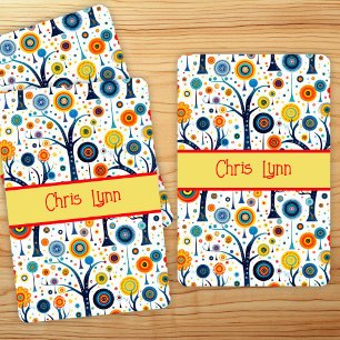 Vintag 60er Vibe Mod Blume Spielkarten