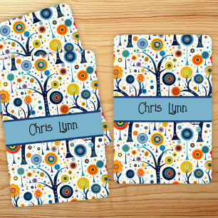 Vintag 60er Vibe Mod Blume Spielkarten