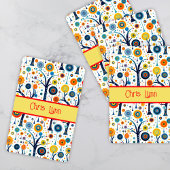 Vintag 60er Vibe Mod Blume Spielkarten