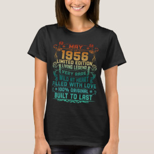 Vintag 65 Jahre alt Mai 1956 65. Geburtstag T-Shirt