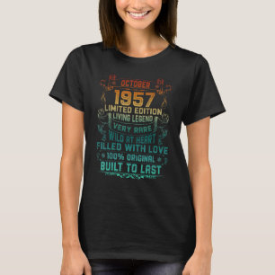 Vintag 65 Jahre alt Oktober 1957 65. Geburtstag T-Shirt