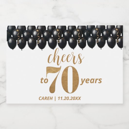 Vintag 70 schaumweinetikett (Einzelnes Label)