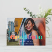 Vintag 70er Foto Abschluss Ankündigung (Stehend Vorderseite)