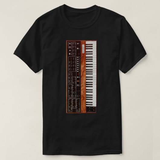 Vintag 70er Keyboard Synthesizer T-Shirt (Design vorne)