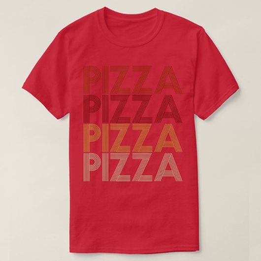 Vintag 70er Style Pizza T-Shirt (Design vorne)