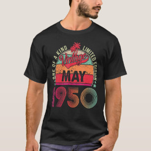 Vintag 72. Geburtstag Phantastisch seit Mai 1950 1 T-Shirt