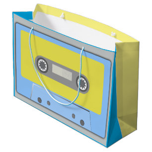 Vintag 80er MUSIC CASSETTE TAPE Große Geschenktüte