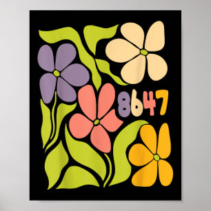 Vintag 86 47 Präsident der Anti-Trump-Blume Poster