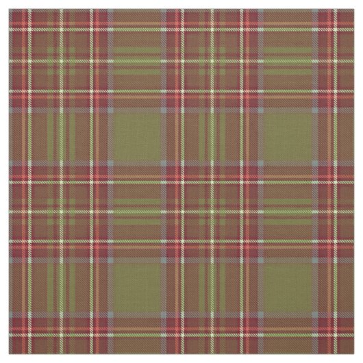 Vintag 8 dunkelodegrün/rot/blau/weiß kariert stoff (Muster)