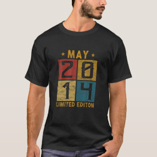 Vintag 8. Geburtstag Mai 2014 Geboren 2014 8 Jahre T-Shirt