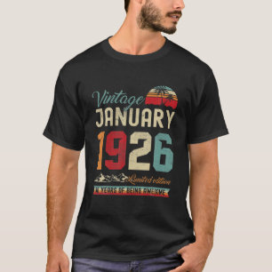 Vintag 96. Geburtstag Januar 1926 96 Jahre alt T-Shirt
