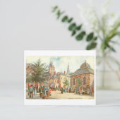 Vintag Aachen Deutschland Fischmarkt Postkarte (Stehend Vorderseite)
