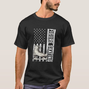Vintag Abbildung Skaten Abbildung Skater USA Flag T-Shirt