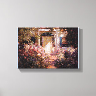 Vintag Abbott Fuller Grave Doorway und Garden Leinwanddruck