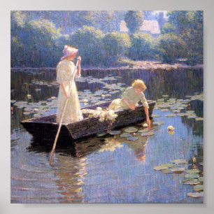 Vintag Abbott Fuller Graves Pond Lilies Poster