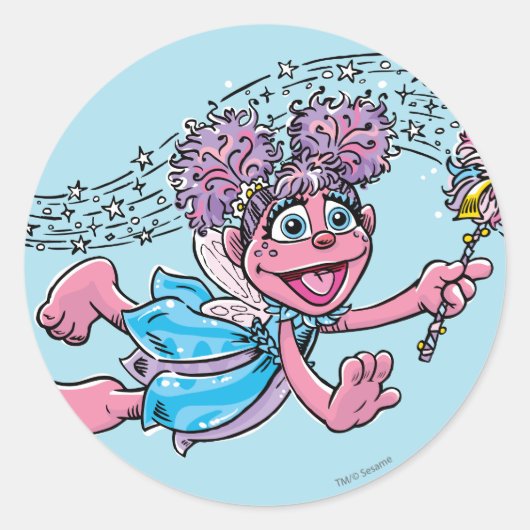 Vintag Abby Runder Aufkleber (Vorderseite)