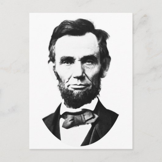 Vintag Abe Lincoln Postkarte (Vorderseite)