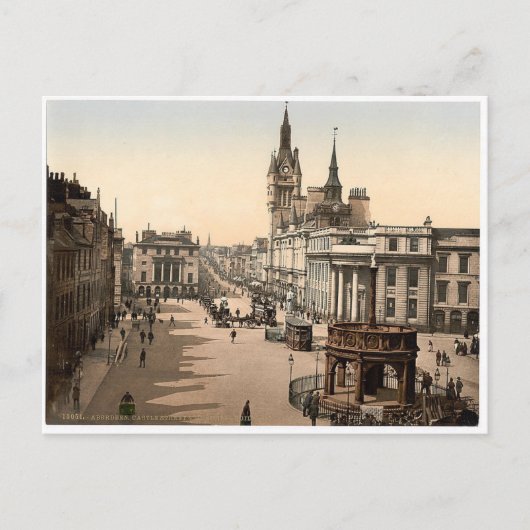 Vintag Aberdeen - Gewerkschaft Street Postkarte (Vorderseite)