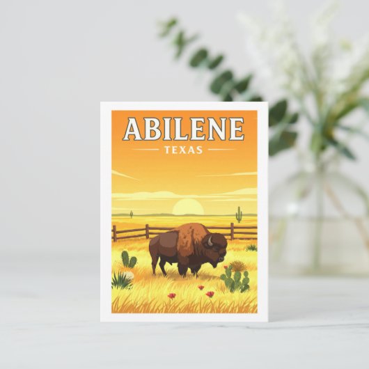 Vintag Abilene Texas Postkarte (Stehend Vorderseite)