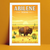 Vintag Abilene Texas Postkarte