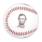 Vintag Abraham Lincoln Portrait Baseball (Vorderseite Links)