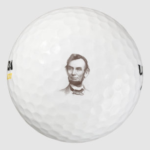 Vintag Abraham Lincoln Portrait Golfball