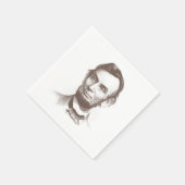 Vintag Abraham Lincoln Portrait Serviette (Ecke)