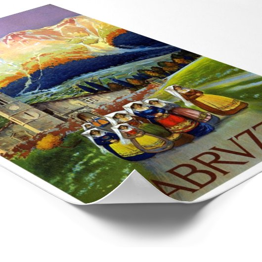 Vintag Abruzzo Italien Reisen Klassisches Poster (Ecke)