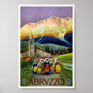 Vintag Abruzzo Italien Reisen Klassisches Poster