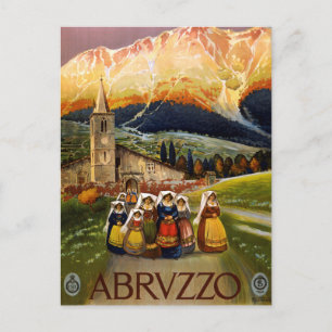Vintag Abruzzo Italien Reisen Postkarte