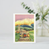 Vintag Abruzzo Italien Reiseplakat Postkarte (Stehend Vorderseite)