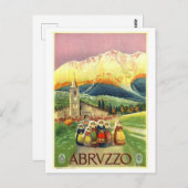 Vintag Abruzzo Italien Reiseplakat Postkarte (Vorne/Hinten)