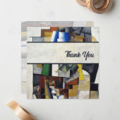 Vintag Abstrakt 1913 Vielen Dank Mitteilungskarte (Vorderseite/Rückseite Beispiel)