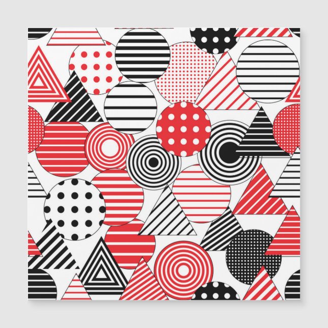 Vintag Abstrakt: Punkte und Streifen Magnetkarte (Vorderseite)