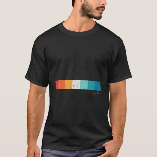 Vintag Accra Ghana Retro Design T-Shirt (Vorderseite)