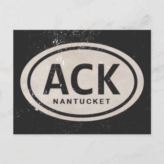 Vintag ACK Nantucket MA Beach Tag Postkarte (Vorderseite)