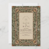 Vintag Acorn Rustikale Hochzeit Save The Date (Vorderseite)