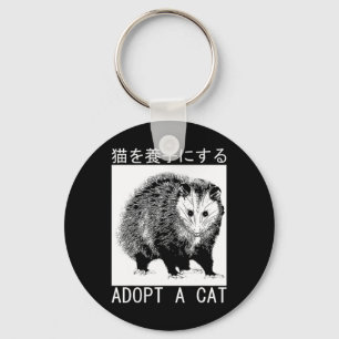 Vintag Adoptiert eine Katze Possum japanisches Opo Schlüsselanhänger