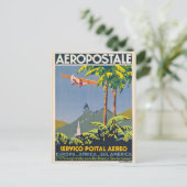 Vintag Aeropostale Travel Postcard Postkarte (Stehend Vorderseite)
