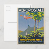Vintag Aeropostale Travel Postcard Postkarte (Vorne/Hinten)
