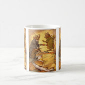 Vintag Aesop's Fable, Country Mouse, City Mouse Kaffeetasse (Mittel)