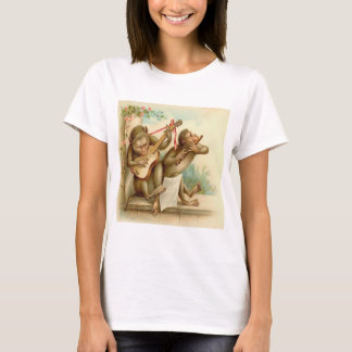 Vintag, Affen spielen Musikinstrumente T-Shirt