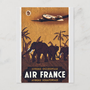 Vintag Africa Air Reiseplakat Postkarte