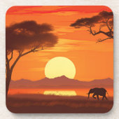 Vintag African Safari Getränkeuntersetzer (Vorderseite)